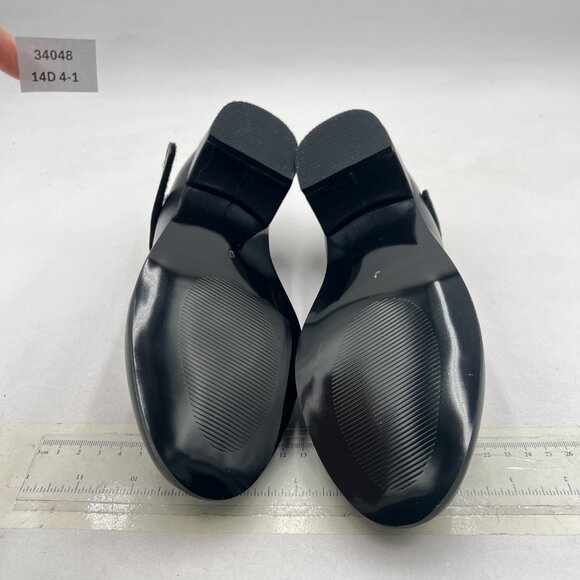 YDN Black Retro Round Toe Low Heel Mary Janes Pump Slip On Shoes with Strappy - Picture 7 of 8
